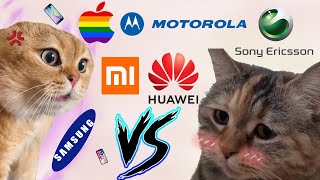 Sad Cat Meowing Meme VS Talking Cat Meme but famous phone ringtones [upl. by Prissy340]