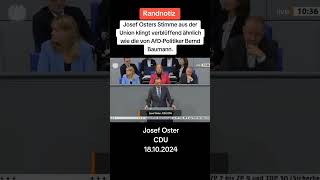 Josef Oster CDU 18102024 josefoster cdu randnotiz stimme baumann trivia bundestag fyp fy [upl. by Eittah339]