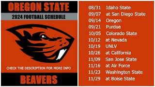 2024 Oregon State Beavers Football Schedule [upl. by Hallerson476]