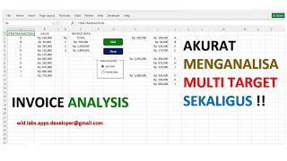 Invoice Analysis  Target Nilai dan Kombinasi Detail finance accounting combination cashcontrol [upl. by Nalra]