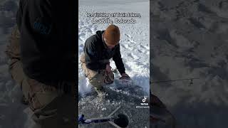 Ice fishing in Twin Lakes Leadville Colorado leadville coloradocheck icefishing ice shorts [upl. by Ilonka]