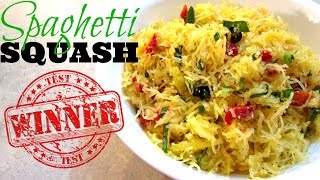 Low Carb Spaghetti Squash Recipe  PoorMansGourmet [upl. by Neenahs992]