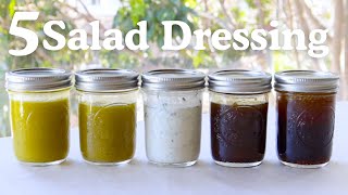 🥗샐러드 드레싱은 이제 이걸로 끝 💫평생 써먹는 건강한 샐러드 드레싱 5가지  The BEST 5 Salad Dressing 샐러드 샐러드드레싱 [upl. by Hcra]