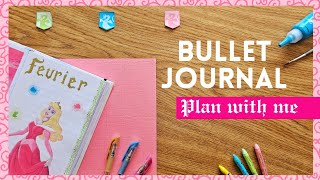 BULLET JOURNAL  Février 2024 🎨 Peinture et stickers  La Belle au Bois Dormant 👸🏼 [upl. by Nedrah]