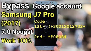 Bypass FRP Google account for Samsung J7 Pro Android 70 Remove FRP J730G J730GDS J730F [upl. by Rich35]