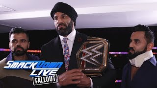 Jinder Mahal reacts to Cena vs Nakamura SmackDown LIVE Fallout Aug 1 2017 [upl. by Eileen642]