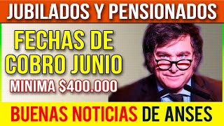 💥Con CAMBIOS CUÁNDO COBRAN los JUBILADOS en JUNIO 2024  PNC PUAM 💲Montos y FECHAS oficiales ANSES [upl. by Zebadiah115]