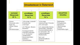 Die Umsatzsteuer in Österreich [upl. by Dupuy524]