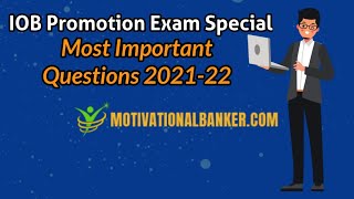 Important MCQ for Bank Promotion Exam  bank promotion recalled questions 2021 IOB [upl. by Gillman]