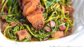 Apan  Apan Adobong Kangkong with Fried Pork [upl. by Christabelle]