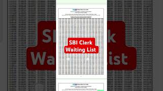 Sbi clerk 2023 waiting list [upl. by Aselehc]