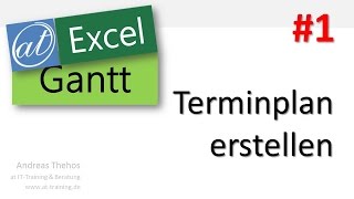 Excel  Projektplan in GanttAnsicht  Terminplan erstellen  Teil 1 [upl. by Edin422]