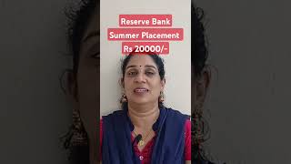 RBI Summer Internship Rs 20000 [upl. by Gromme]