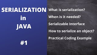 Serialization in JAVA  1  Object Serialization  Serializable Interface [upl. by Slen]