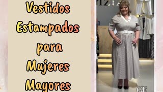 Vestidos Estampados para Mujeres Mayores [upl. by Dnalsor]