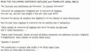 ITALIAN GRAMMAR  PASSATO PROSSIMO DIALOGO [upl. by Nilo]