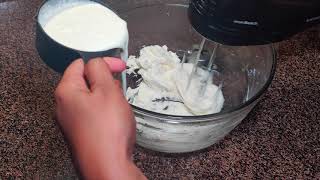 Stabilized whipped cream frosting  Cream cheese frosting  How to stabilize whipping cream [upl. by Ecirtemed]