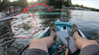 HemlockConesus lake kayak bass fishing 💥AWESOME CATCH 💥 [upl. by Eirok662]