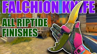 FALCHION KNIFE  ALL RIPTIDEDREAMS amp NIGHTMARES CASE SKINS ★ CSGO Showcase [upl. by Deeanne]