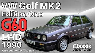 1990 VOLKSWAGEN GOLF MK2 G60 EDITION ONE LHD German Import Pearl Grey 3dr Current owner 21 years [upl. by Hedve269]