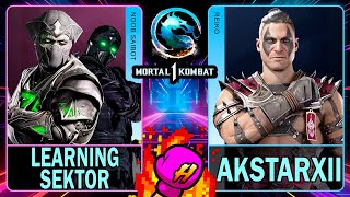 MK1 Learning Sektor NOOB SAIBOT VS AkstarXII REIKO🥊Mortal Kombat 1🥊4K 60ᶠᵖˢ [upl. by Veda]