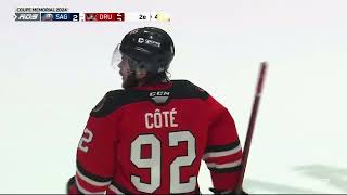 Coupe Memorial Cup  Saginaw vs Drummondville  But Justin Côté Goal [upl. by Annwahsal]