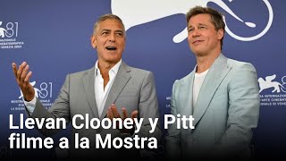 Llevan Clooney y Pitt filme a la Mostra [upl. by Nahsab]