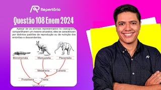 ENEM 2024 Questão 108 Apesar de os animais representados no cladograma [upl. by Ahseek376]