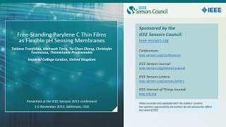 FreeStanding Parylene C Thin Films as Flexible pH Sensing Membranes [upl. by Aracal]