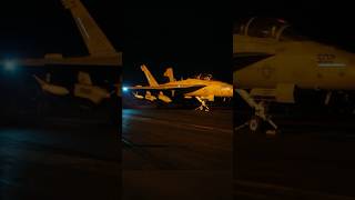 USS Dwight D Eisenhower CVN 69 Night Ops FA18 SuperHornet CVN69 [upl. by Eirahs868]