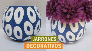 COMO HACER JARRONES DECORATIVOS CON GLOBO Y YESO [upl. by Merras368]