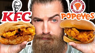 KFC vs Popeyes Taste Test  FOOD FEUDS [upl. by Nolat264]