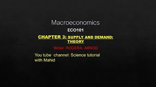 Microeconomics chapter 3 supply and demand theory writerRoger A Arnod Eco101 [upl. by Barvick805]