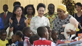 Peng Liyuan visits Grace Mugabe Children Foundation [upl. by Aneehsit]