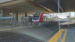 Late Caltrain Local 613 at Millbrae Station with JPBX 329 and 330 Stadler EMU Trainset caltrain [upl. by Duval918]