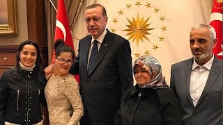 Cumhurbaşkanı Erdoğan Gülşah Yağmur Yazıcı ve ailesi ile görüştü [upl. by Ainimre574]