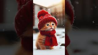 The Snowman’s Magical Revenge ☃️✨ A Kittens Win Over the Bulliescat cattales catfunny catshort [upl. by Nomyar]