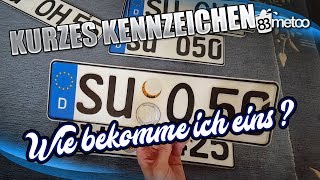 Wie bekomme ich ein kurzes Kennzeichen  Wunschkennzeichen metoo 83 [upl. by Clarke501]