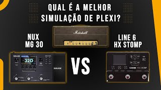 NUX VS Line 6  Qual é a melhor simulação Marshall PLEXI nuxmg30 hxstomp [upl. by Diahann387]