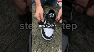 How to tie Nike Dunk low Panda Step by Step [upl. by Enelkcaj105]