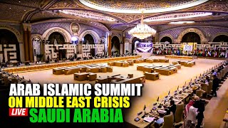 RIYADH SAUDI ARABIA  Joint Arab Islamic Summit on middle east crisis  Israel Gaza  Lebanon War [upl. by Aenea]