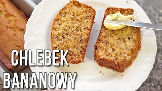 CHLEBEK BANANOWY  PRZEPIS NA CIASTO BEZ MIKSERA [upl. by Aihsemak]