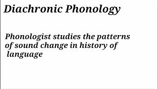 Diachronic Phonology [upl. by Hunley113]