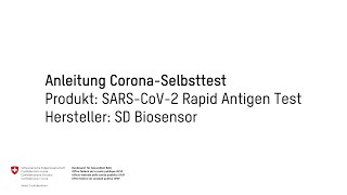 Anleitung CoronaSelbsttest [upl. by Esilanna]