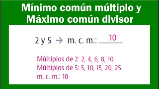 Mínimo Común Múltiplo y Máximo Común Divisor [upl. by Rae861]