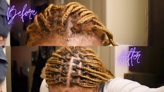 Refreshing Old Knotless Braids  Crochet Method  QUICK amp EASY [upl. by Sosthena932]