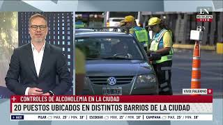 Controles de alcoholemia en la Ciudad por las fiestas 20 puestos ubicados en distintos barrios [upl. by Navis702]