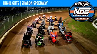 World of Outlaws NOS Energy Drink Sprint Cars  Sharon Speedway  May 18 2024  HIGHLIGHTS [upl. by Enelrats]