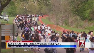 Day 1 of Dreamville Festival draws thousands despite weather delays [upl. by Lavelle]