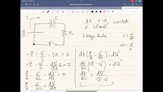 Derivation of equations for a charging and discharging capacitor [upl. by Ahsini]